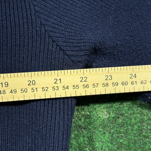 Vintage Anthony Suede Leather Cowhide Sweater Jacket Men Navy Blue Size L 22x26 - Picture 5 of 7